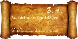 Buchbinder Abelárd névjegykártya